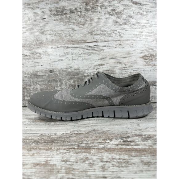 Men\'s Cole Haan ZeroGrand No Stitch Wingtip Oxfords Gray Sz 13M Great Shape! main image 5